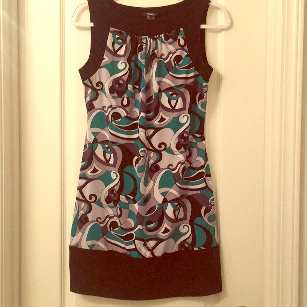Mod printed mini dress